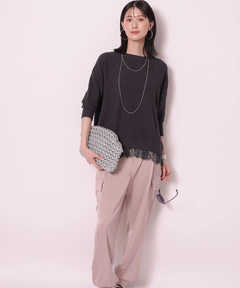 Arpege story(アルページュストーリー) |サテンカーゴパンツ