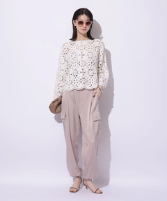 Arpege story(アルページュストーリー) |サテンカーゴパンツ