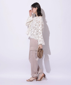 Arpege story(アルページュストーリー) |サテンカーゴパンツ