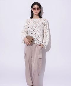 Arpege story(アルページュストーリー) |サテンカーゴパンツ