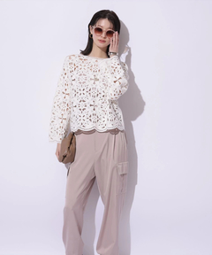 Arpege story(アルページュストーリー) |サテンカーゴパンツ