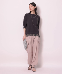 Arpege story(アルページュストーリー) |サテンカーゴパンツ