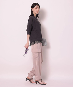 Arpege story(アルページュストーリー) |サテンカーゴパンツ