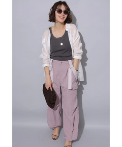 Arpege story(アルページュストーリー) |撥水サス付きパラシュートパンツ