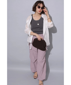 Arpege story(アルページュストーリー) |撥水サス付きパラシュートパンツ