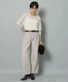 Arpege story(アルページュストーリー) |カーブデニムパンツ