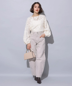 Arpege story(アルページュストーリー) |カーブデニムパンツ