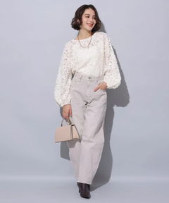 Arpege story(アルページュストーリー) |カーブデニムパンツ