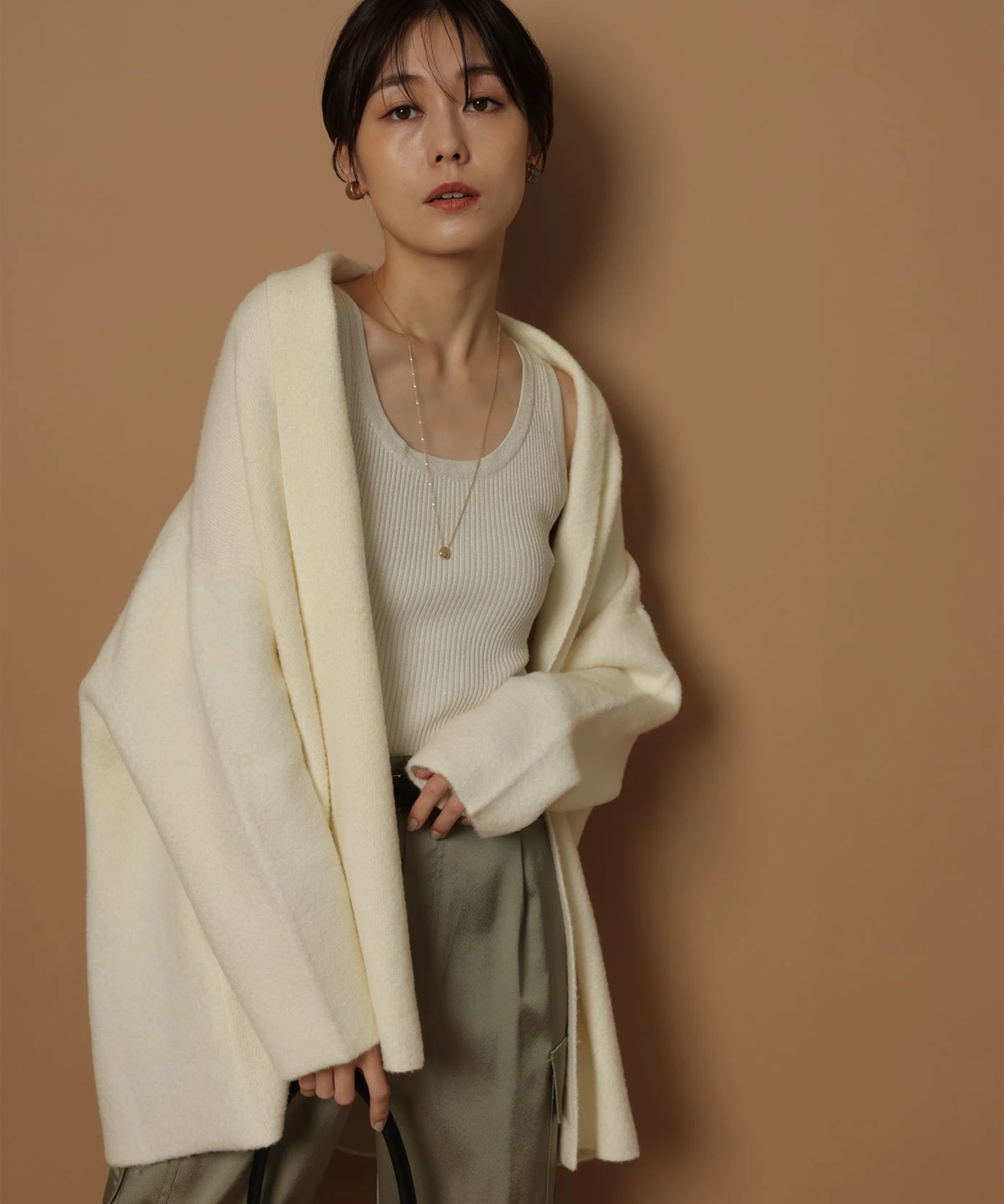 ブークレトッパーニットコート新品！アルページュストーリー アルページュストーリー〉『ジャケット以上コート未満