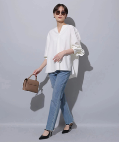 Arpege story(アルページュストーリー) |セミフレアデニムパンツ