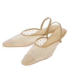 Arpege story(アルページュストーリー) |Rhinestone mules
