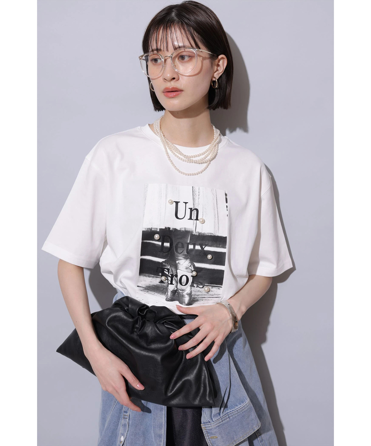 パール&フォトTシャツ | Tシャツ・カットソー | Arpege story  