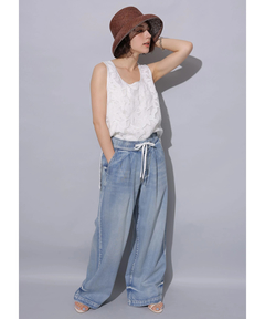 Arpege story(アルページュストーリー) |テンセル混ドロストデニムパンツ