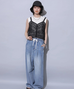 Arpege story(アルページュストーリー) |テンセル混ドロストデニムパンツ