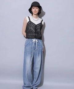 Arpege story(アルページュストーリー) |テンセル混ドロストデニムパンツ