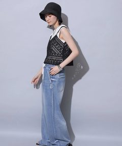 Arpege story(アルページュストーリー) |テンセル混ドロストデニムパンツ