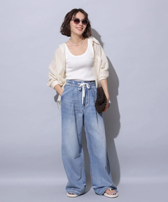 Arpege story(アルページュストーリー) |テンセル混ドロストデニムパンツ