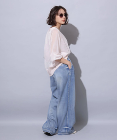 Arpege story(アルページュストーリー) |テンセル混ドロストデニムパンツ