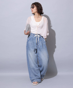 Arpege story(アルページュストーリー) |テンセル混ドロストデニムパンツ