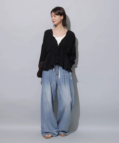 Arpege story(アルページュストーリー) |テンセル混ドロストデニムパンツ