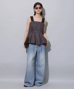 Arpege story(アルページュストーリー) |テンセル混ドロストデニムパンツ