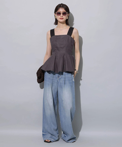 Arpege story(アルページュストーリー) |テンセル混ドロストデニムパンツ