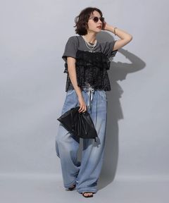 Arpege story(アルページュストーリー) |テンセル混ドロストデニムパンツ