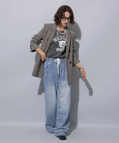 Arpege story(アルページュストーリー) |テンセル混ドロストデニムパンツ