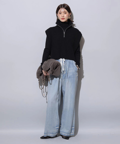 Arpege story(アルページュストーリー) |テンセル混ドロストデニムパンツ