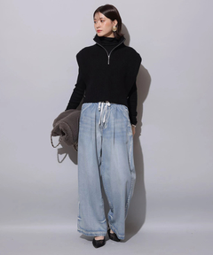 Arpege story(アルページュストーリー) |テンセル混ドロストデニムパンツ