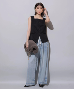 Arpege story(アルページュストーリー) |テンセル混ドロストデニムパンツ