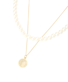 Arpege story(アルページュストーリー) |パール&コイン二連ネックレス