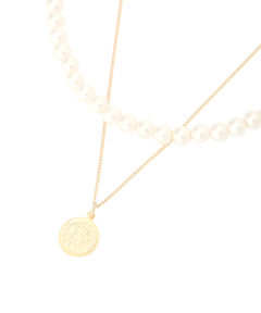 Arpege story(アルページュストーリー) |パール&コイン二連ネックレス