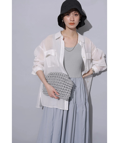 アルページュストーリー　ノーカラージレ Arpege story ノーカラー ツイードニットジャケット 未使用品