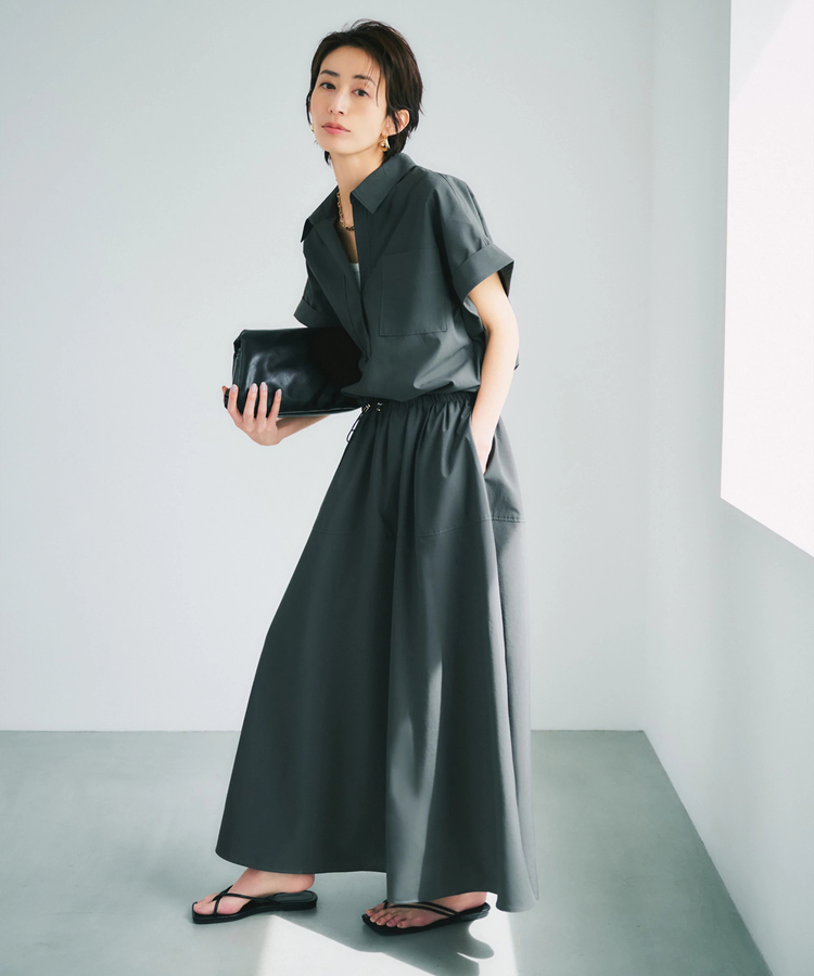 店舗限定》半袖ドロストシャツワンピース | ワンピース | Arpege