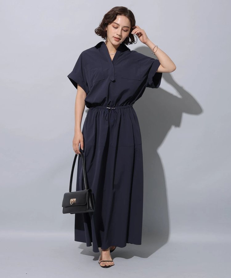 【美品】半袖ドロストシャツワンピース 半袖ドロストシャツワンピース | ワンピース | Arpege story