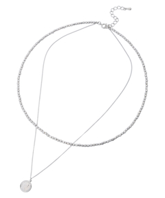 Arpege story(アルページュストーリー) |コイン&メタルビーズ二連ネックレス