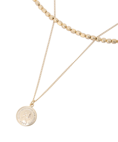 Arpege story(アルページュストーリー) |コイン&メタルビーズ二連ネックレス