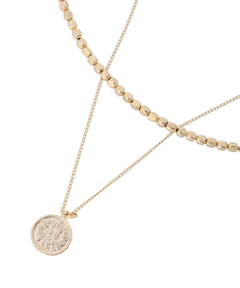 Arpege story(アルページュストーリー) |コイン&メタルビーズ二連ネックレス
