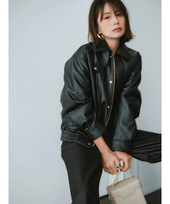 Arpege story(アルページュストーリー) |レザーライクデニムオーバーオール