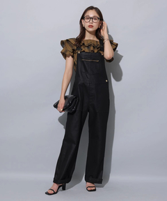 Arpege story(アルページュストーリー) |レザーライクデニムオーバーオール