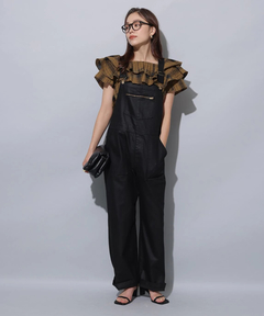 Arpege story(アルページュストーリー) |レザーライクデニムオーバーオール