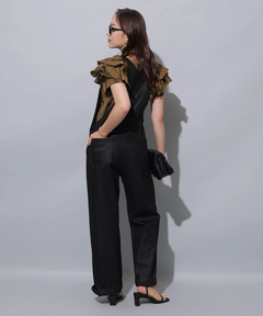 Arpege story(アルページュストーリー) |レザーライクデニムオーバーオール