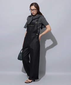 Arpege story(アルページュストーリー) |レザーライクデニムオーバーオール