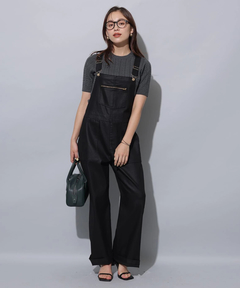 Arpege story(アルページュストーリー) |レザーライクデニムオーバーオール