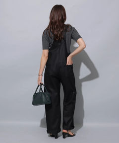 Arpege story(アルページュストーリー) |レザーライクデニムオーバーオール