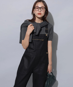 Arpege story(アルページュストーリー) |レザーライクデニムオーバーオール