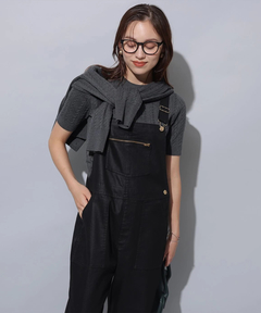 Arpege story(アルページュストーリー) |レザーライクデニムオーバーオール