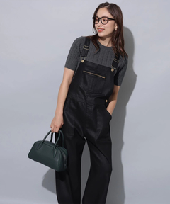 Arpege story(アルページュストーリー) |レザーライクデニムオーバーオール