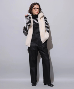 Arpege story(アルページュストーリー) |レザーライクデニムオーバーオール